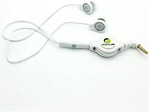 Vista 5 de Auriculares retráctiles manos libres con micrófono dual auriculares intrauditivos con cable [0.138 in] [blanco] para iPod Nano 5ª, 7ª
