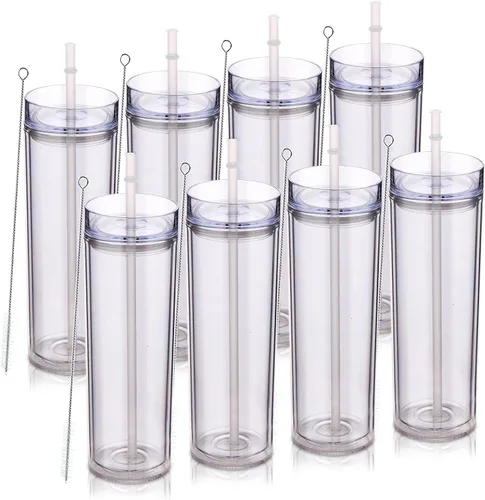 Vista 22 de Volhoply Vasos delgados de plástico de 20 onzas