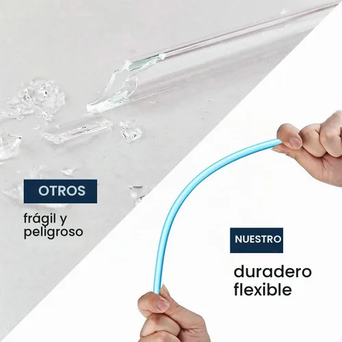 Vista 4 de Popote de repuesto para vaso Stanley Cup de 40 onzas y 30 onzas, paquete de 10 popotes de plástico reutilizables de 12.13 pulgadas de largo