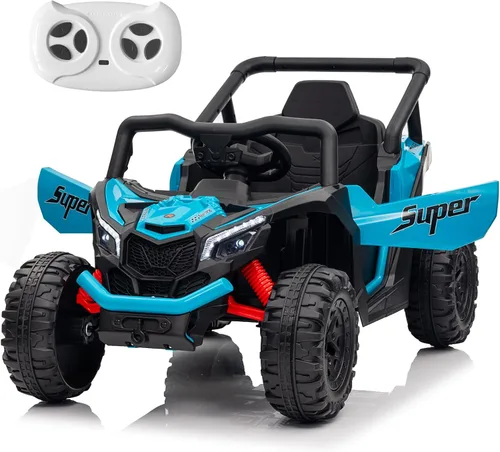 Vista 11 de Run Fast - Automóvil eléctrico de 12 V para niños con control remoto para padres, juguete de paseo con batería eléctrica para niños de 3 a 5 años