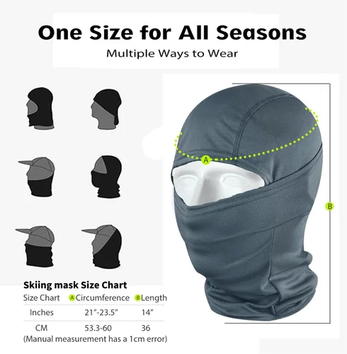 Vista 3 de Máscara facial de camuflaje militar, bandana, pasamontañas, capucha para hombres y mujeres, entrenamiento táctico, ciclismo, esquí, resistente al