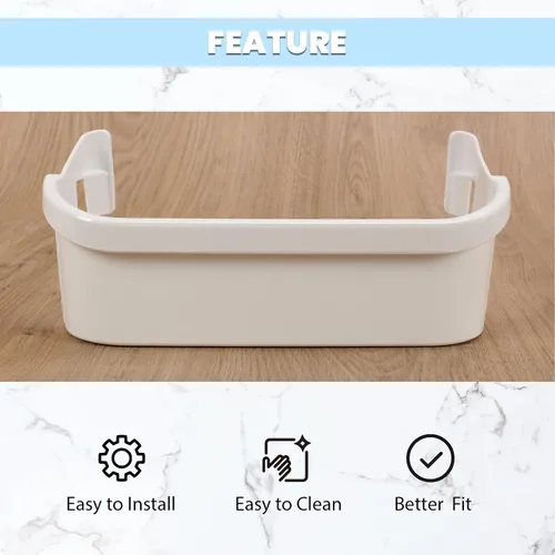 Vista 9 de HECASA 240351601 Estante de puerta de refrigerador compatible con Frigidaire Freezer 1037664 AH899475 EA899475 PS899475 Reemplazo solo plástico ABS