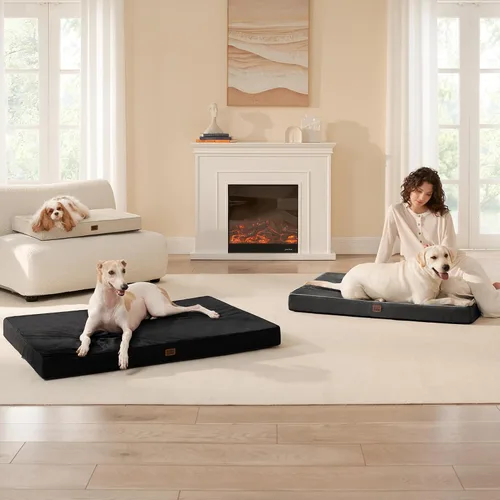 Vista 9 de EHEYCIGA Cama ortopédica impermeable para perros de 35 x 23 pulgadas, cama de espuma viscoelástica para perros de tamaño grande, alfombrilla lavable
