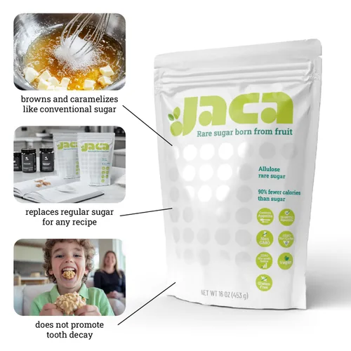 Vista 6 de Jaca Rare Sugar - Edulcorante de alulosa pura Sustituto saludable del azúcar para alimentos y bebidas, apto para ceto, vegano, alternativa sin