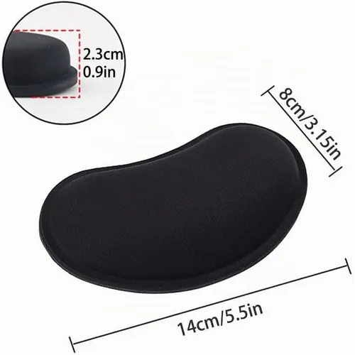 Vista 6 de MXCOIRTP Reposamuñecas para ratón, almohadilla de soporte ergonómica de espuma con memoria para muñeca, almohadilla para muñeca de ratón con base