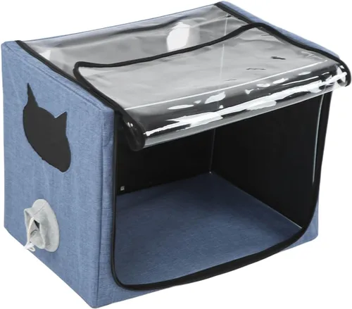 Vista 3 de Caja de nebulización para cachorros, inhalación de oxígeno para mascotas pequeñas, caja de atomización para gatos y perros, máquina de inhalación