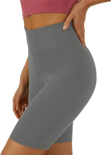Vista 2 de 3 Pack Shorts for Women Yoga Athletic Shorts High Waisted Tummy Control Workout Shorts Elastic Comfy Shorts