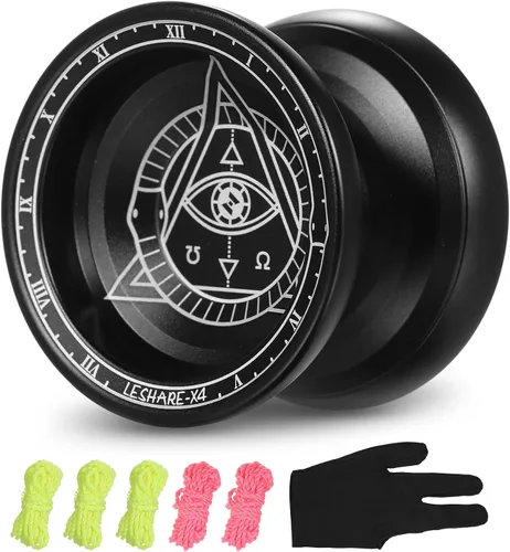 Vista 14 de Lixada Yoyo profesional de aluminio competitivo Yoyo Ball Yo Yo regalo con 5 cuerdas de repuesto y guante, ideal para principiantes y para trucos