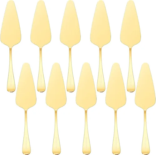Vista 10 de 5 espátulas triangulares para tartas para tartas para hornear pasteles de pizza (negro pulido)