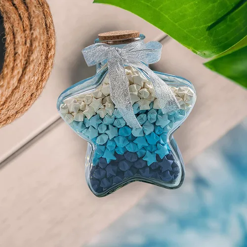 Vista 4 de Cabilock 4 tapones de corcho, botellas de vidrio con forma de estrella en forma de corazón, frasco transparente para manualidades, boda, día de San