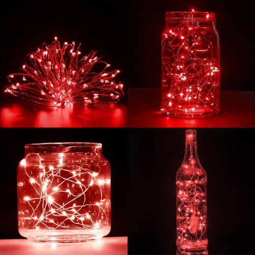 Vista 16 de ANJAYLIA Guirnalda de luces de Pascua que funciona con pilas, 20 luces LED pastel de 9.8 pies, guirnalda de luces pequeñas impermeables para Luces