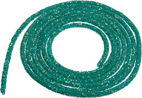 Vista 44 de MECCANIXITY Cuerda de lentejuelas con purpurina de 2.5 yardas, 6mm, 0.24 pulgadas, cuerda de tubo de lentejuelas con diamantes de imitación
