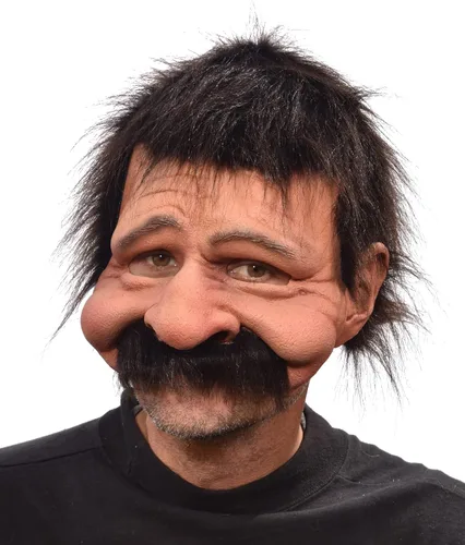 Vista 2 de Máscara de tío Bobby, máscara de personaje masculino amigable