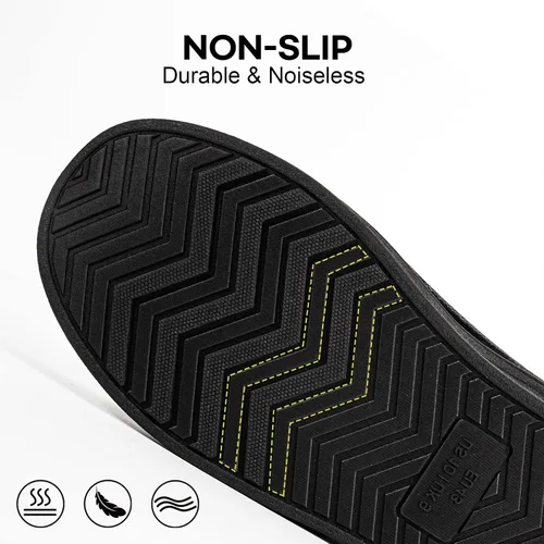 Vista 5 de LongBay Men's Memory Foam Diabetic Slippers Comfy Warm Plush Fleece Arthritis Edema Swollen House Shoes