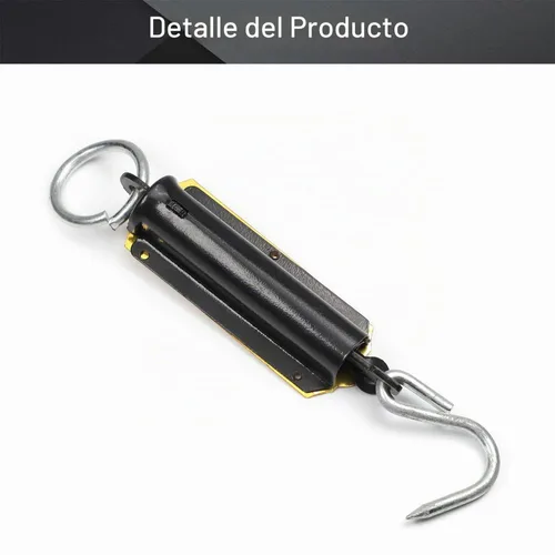 Vista 4 de Utoolmart Balanza de resorte Gancho colgante de mano Pesaje de metal Escala de fuerza Kilo & LBS 26.5 lbs