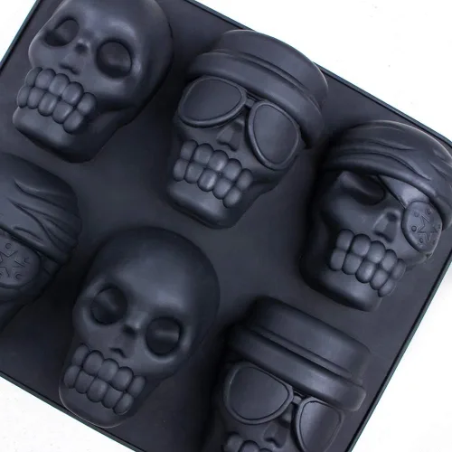 Vista 7 de Webake Molde de silicona para tartas de calavera, molde de gelatina de silicona, molde para hornear pizza