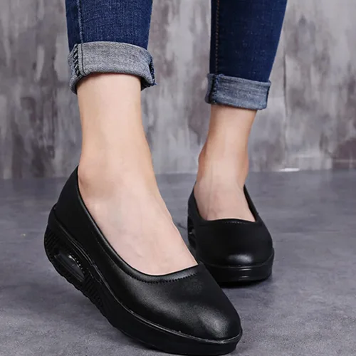Vista 6 de Veroders Working Nurse Shoes Platform Sneakers - Women's Breathable Mary Jane Sneakers Lightweight Walking Sneakers Wedges Slip On Walking Shoes for