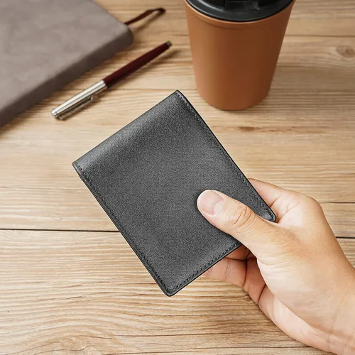 Vista 6 de Polare - Cartera plegable de cuero para hombre con bloqueo RFID Classic