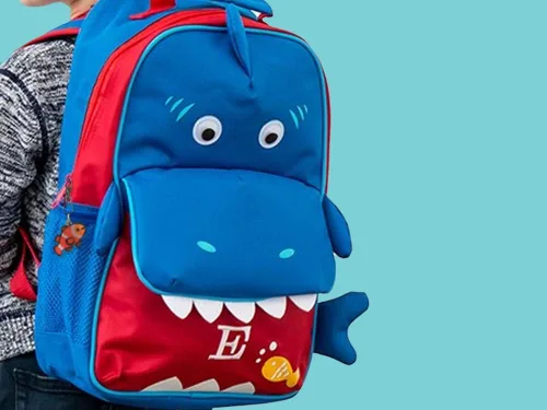 Vista 3 de The Acrylic Place Llavero de pez payaso para bebé, dije para bolso de pañales, bolsa de mano, mochila para niños, llavero, Tamaño de mochila