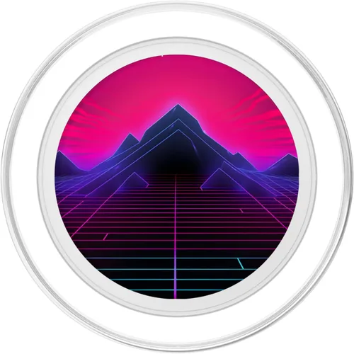 Vista 2 de Retrowave - PopSockets MagSafe PopGrip de los años 80 Vaporwave Dark Synthwave para iPhone