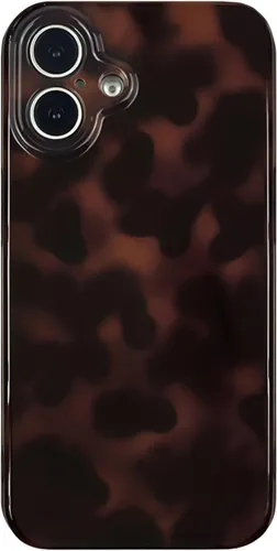 Vista 13 de Funda protectora estética de tortuga para iPhone 12 de 6.1 pulgadas, diseño retro con estampado de leopardo y ámbar marrón y ámbar para iPhone 12