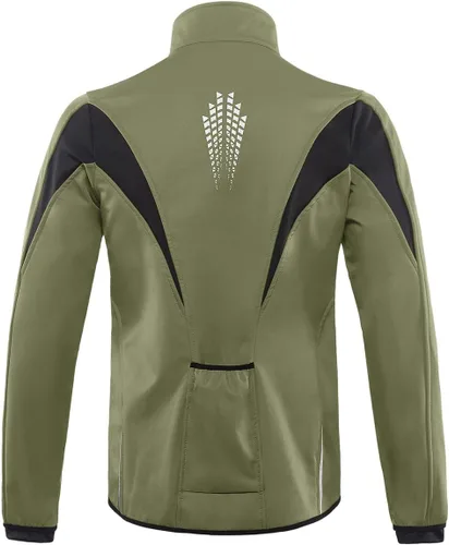 Vista 39 de Chaqueta térmica para ciclismo (tejido Softshell, resistente al viento, impermeable, 15K) de ARSUXEO