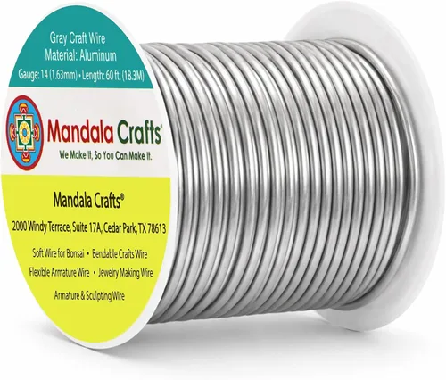 Vista 270 de Mandala Crafts - Alambre de aluminio anodizado de calibre 22 para hacer joyas - 137.2 m de alambre flexible surtido y coloreado - Doble para bonsái