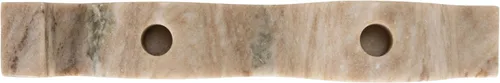 Vista 4 de Bloomingville Portavelas de Doble Cono de Mármol Wave, Beige