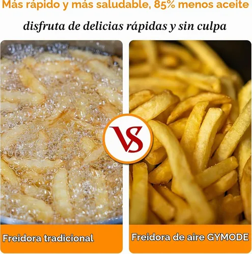 Vista 8 de Freidora de aire de vidrio de 3.8 cuartos de galón con olla de vidrio, control preciso de temperatura y tiempo, cesta antiadherente y apta