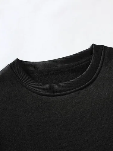 Vista 4 de GORGLITTER Sudadera de manga larga con estampado de oso para hombre con cuello redondo