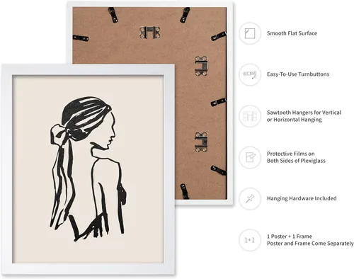 Vista 16 de Poster Master Faces Poster - Retro Women Print - Portrait Art - Sketch Illustration - Abstract Artwork - Woman Design - Chic Boho Design - Great