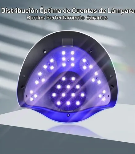 Vista 3 de Easkep Luz UV de 120 W para uñas – Lámpara de uñas UV con guantes Kit de lámpara de secado de uñas para uñas de gel profesional para el hogar