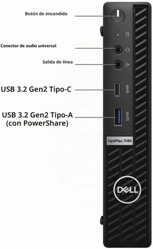 Vista 3 de Dell OptiPlex 3080 - Escritorio empresarial con factor de forma micro 2021, Intel Core i5-10500T, RAM DDR4 de 16 GB, SSD de 512 GB, WiFi, HDMI
