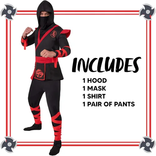 Vista 5 de Spooktacular Creations Men Ninja Deluxe Costume for Adult Halloween
