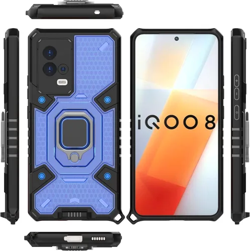 Vista 52 de Funda para 1+ Nord 2 5G, funda para OnePlus Nord 2 5G con funda de soporte, color azul