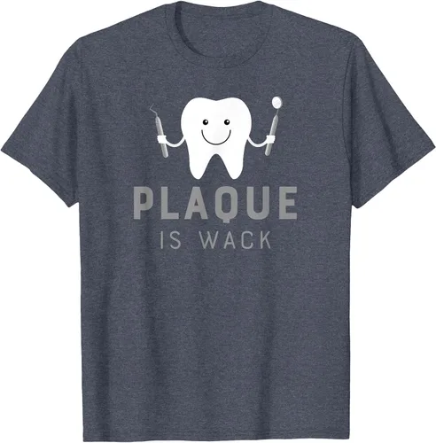 Vista 60 de Plaque is Wack Funny Dental Hygienist T-Shirt Asphalt Grey