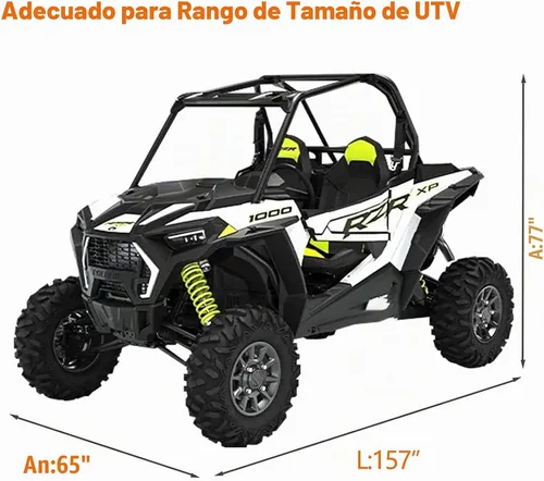 Vista 4 de Cubierta UTV de 2-3 plazas, cubierta impermeable 600D lado a lado