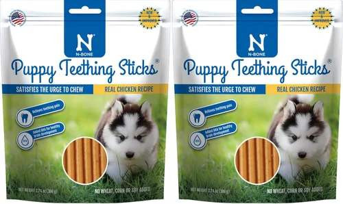 Vista 11 de N-Bone - Palitos de dentición para cachorros, sabor calabaza, palitos naturales para cachorros masticables y golosinas para la dentición