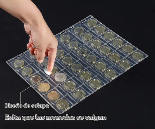 Vista 2 de MUDOR - Fundas para monedas sin PVC para carpeta, 30 páginas con bolsillos