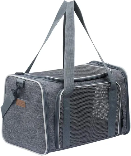 Vista 10 de Transportín para Gatos - Transportín Portátil Plegable para Perros y Mascotas, Bolsa para Mascotas de Lados Suaves hasta 15 Libras, Transportín
