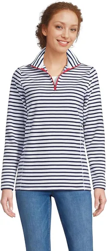 Vista 13 de Lands' End - Sudadera de vellón con cremallera de un cuarto, para todo tipo de clima Camello claro/marrón jengibre rico