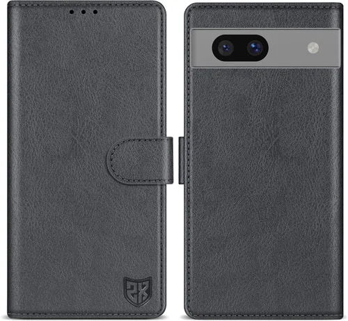 Vista 23 de ZZXX Funda tipo cartera para Google Pixel 7 con bloqueo RFID, ranura para tarjetas, función atril, cierre magnético, funda protectora de cuero