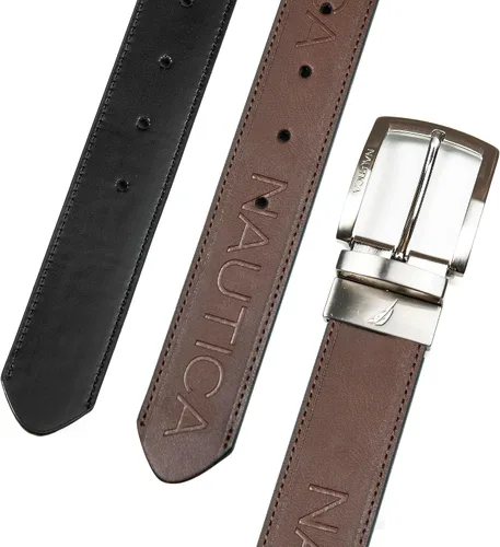 Vista 5 de Nautica Men's Reversible Leather Casual and Dress Belts with Metal Buckle