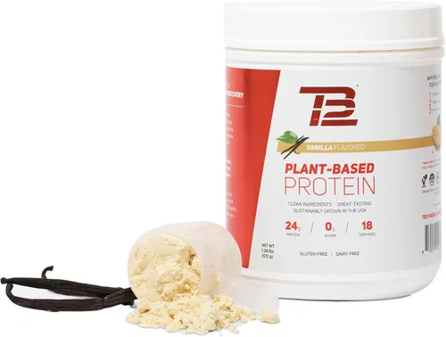 Vista 10 de TB12 Proteína en polvo a base de plantas de Tom Brady, 24g de proteína de guisante vegana, baja en azúcar, baja en carbohidratos, sin OMG, reemplazo