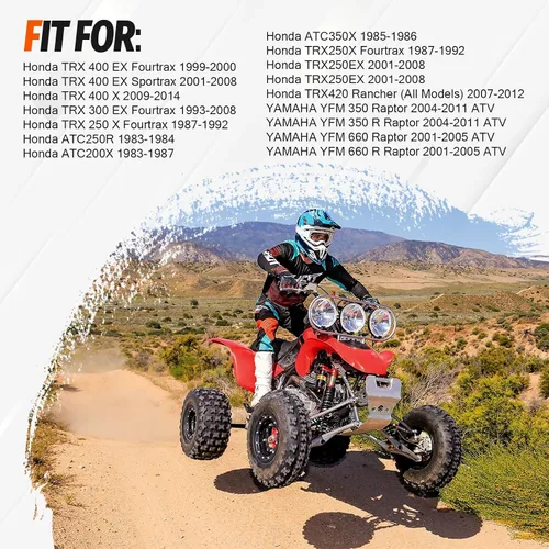 Vista 2 de Raptor 660 Pastillas de freno delanteras y traseras de repuesto para Yamaha Raptor 350 YFM350 2004-2011 Raptor 660R YFM660R 2001-2005 Honda FourTrax