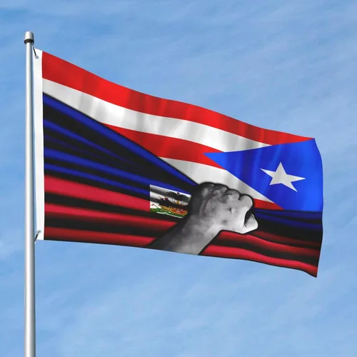 Vista 9 de Bandera de Costa Rica y República Dominicana de 2 x 3 pies, bandera para exteriores, bandera de doble cara, bandera de jardín, bandera de bienvenida