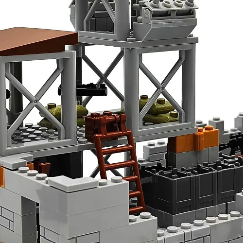 Vista 7 de Conjunto de bloques de construcción de base militar ZHX para accesorios de guerra de minifiguras del ejército, torre de guardia de base de defensa