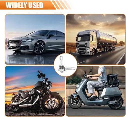 Vista 6 de 5 piezas TR43E/VS43 - Vástagos de válvula de neumático sin cámara de metal, montaje de vástago de válvula de aleación de aluminio para orificio