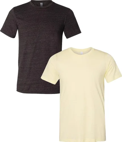 Vista 118 de Bella Canvas 3413c para hombre (1) Triblend verde + (1) Triblend rojo