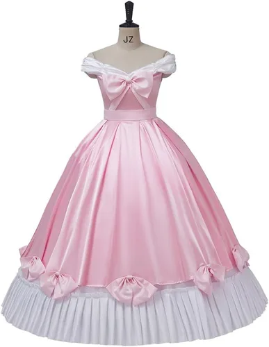 Vista 2 de Disfraz de princesa rosa para mujer, vestido de princesa